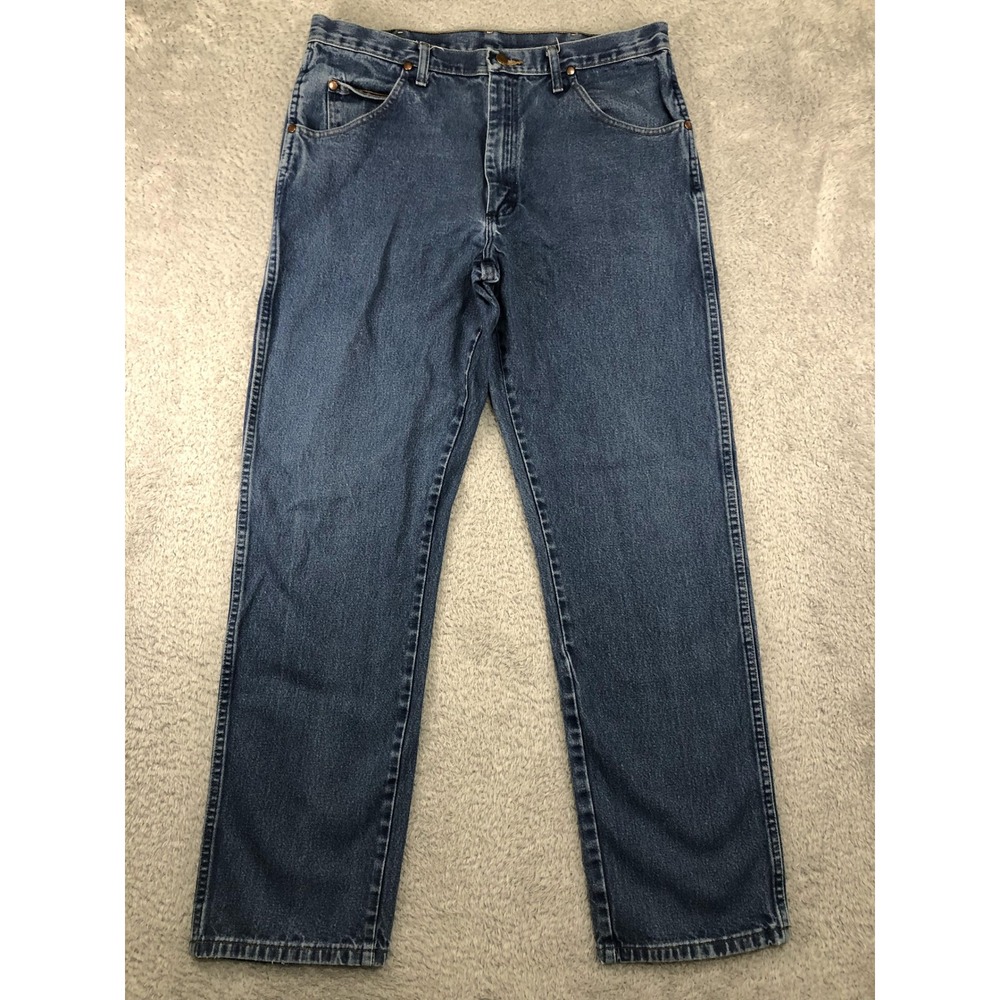 Wrangler Jeans Mens 36x32 (Tag 36x34) Blue Cowboy Cut 31MWZ Denim